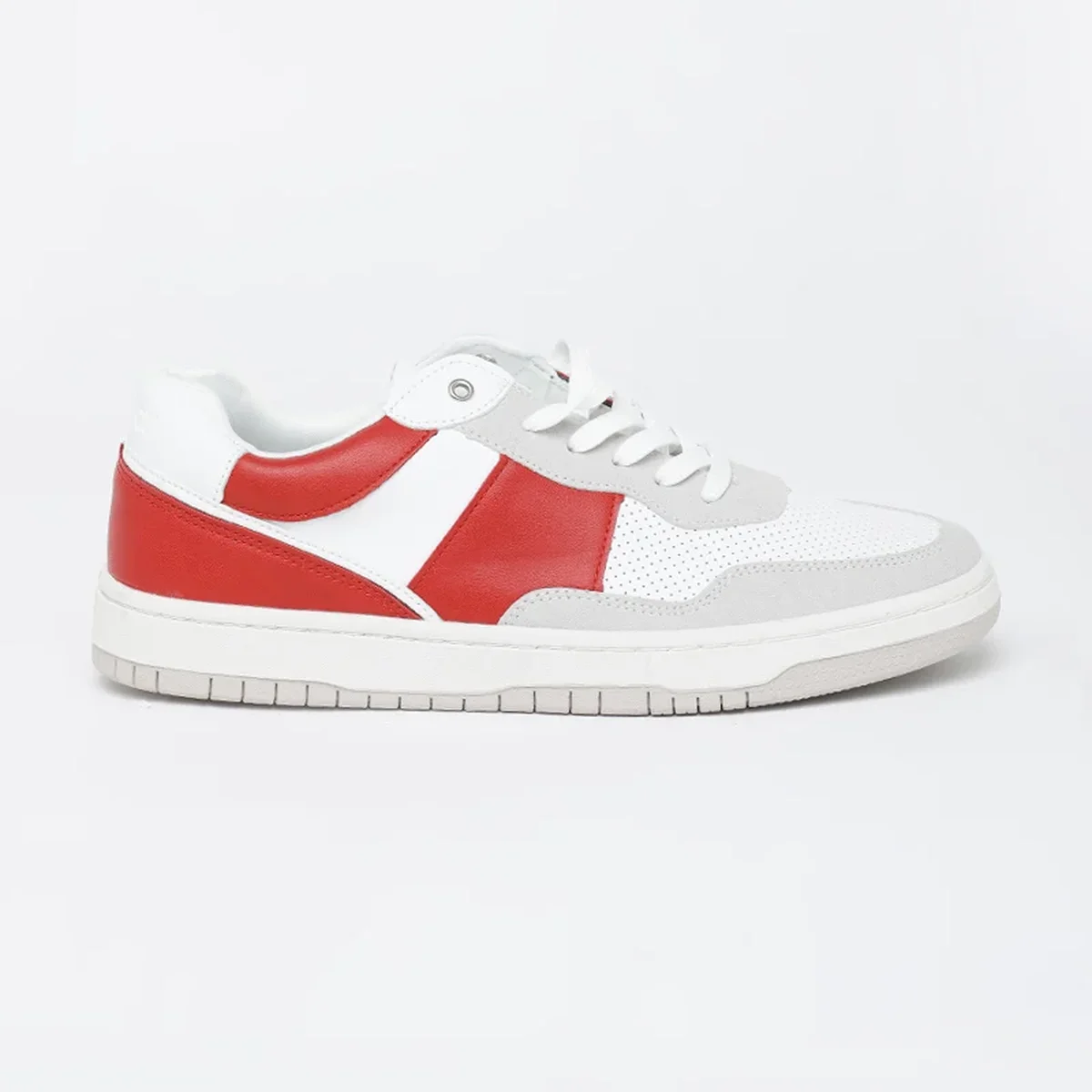 White Color Block Sneakers