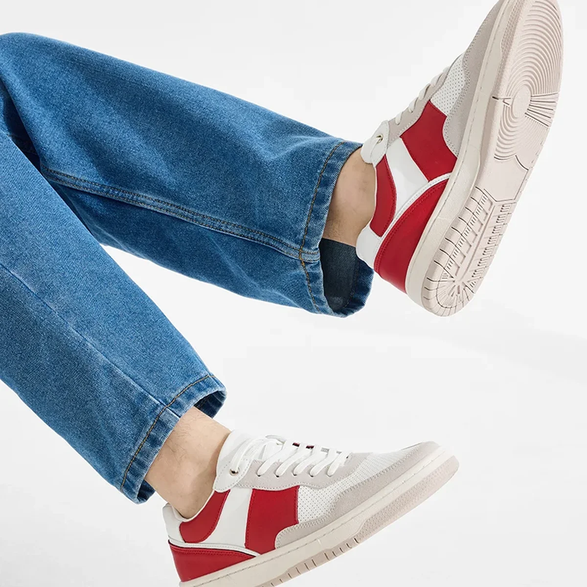 White Color Block Sneakers thumbnail 1