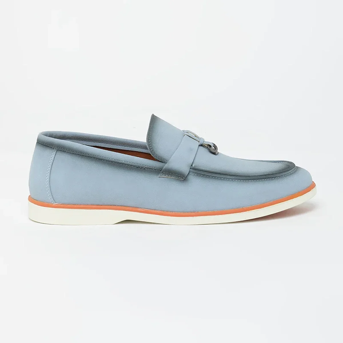 Blue Solid Loafers
