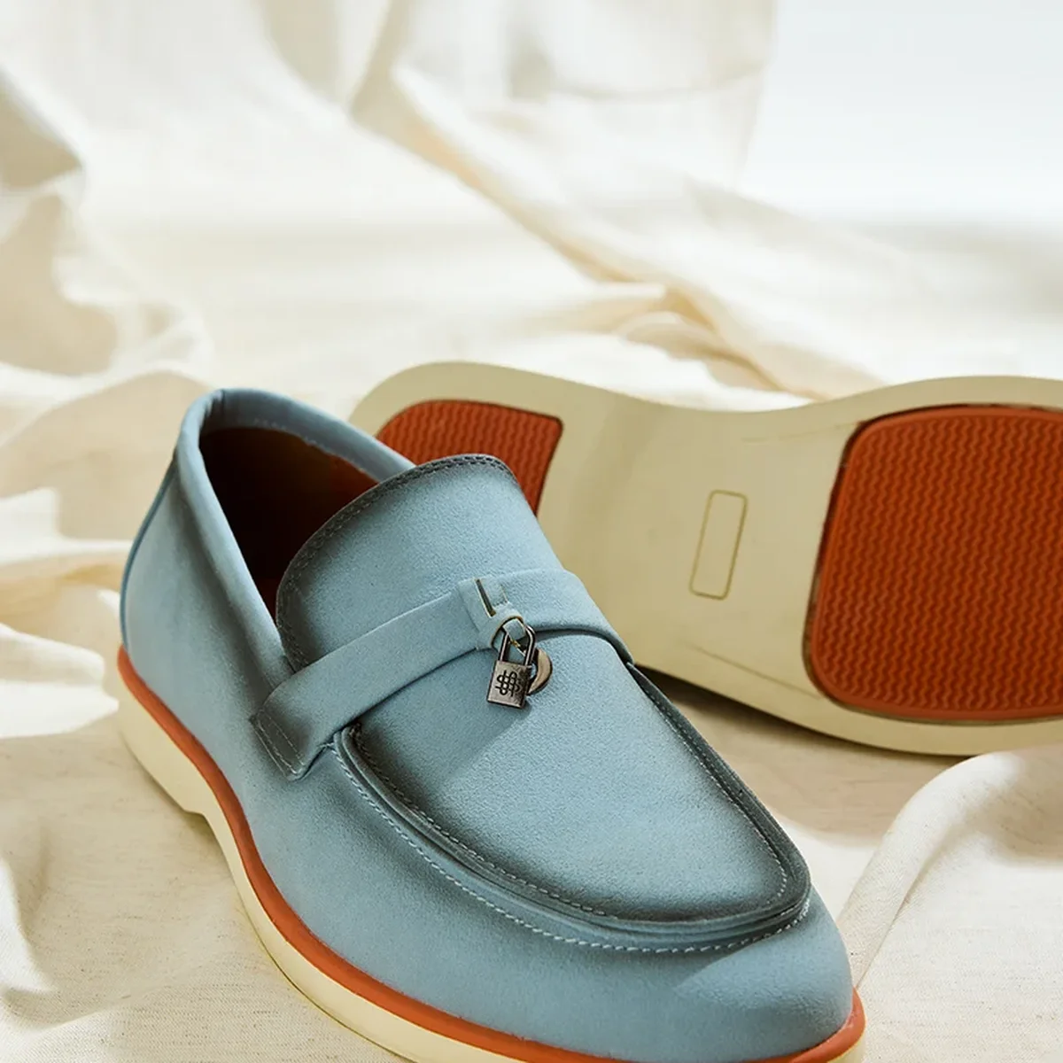 Blue Solid Loafers thumbnail 1