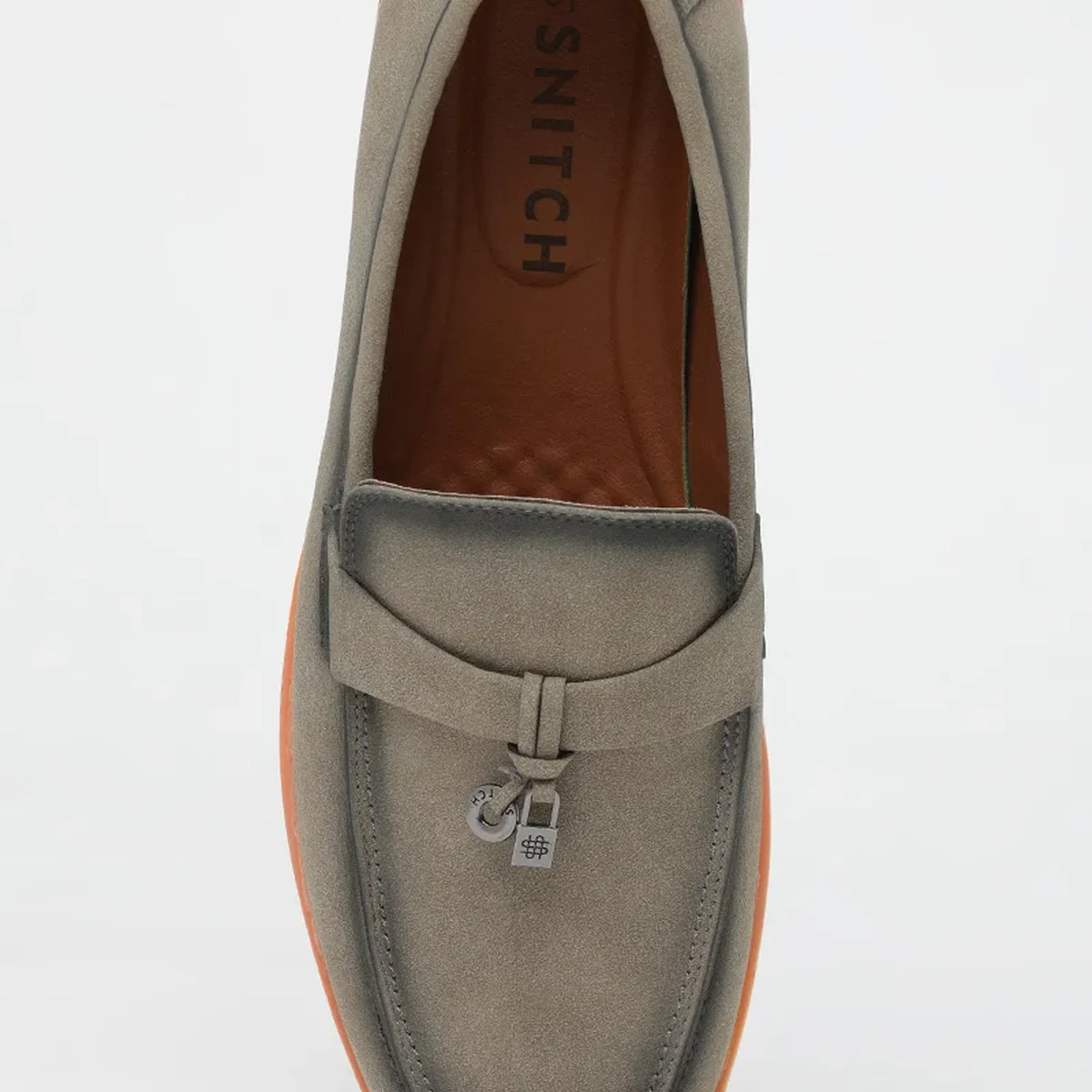 Grey Solid Loafers thumbnail 2