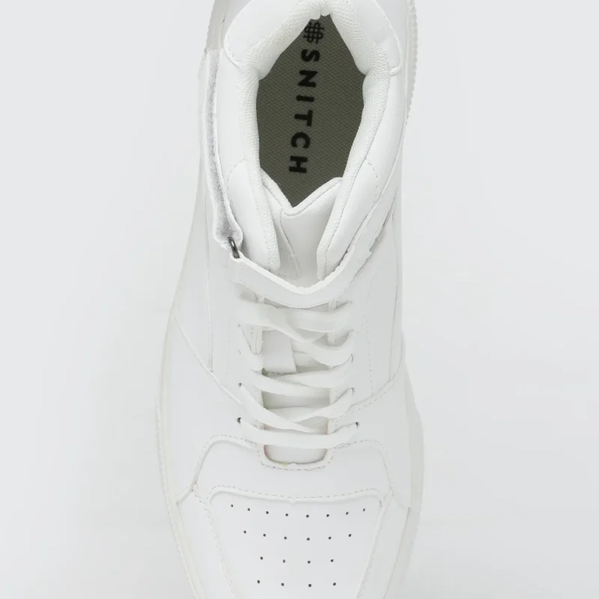 White Solid High Ankle Sneakers thumbnail 3