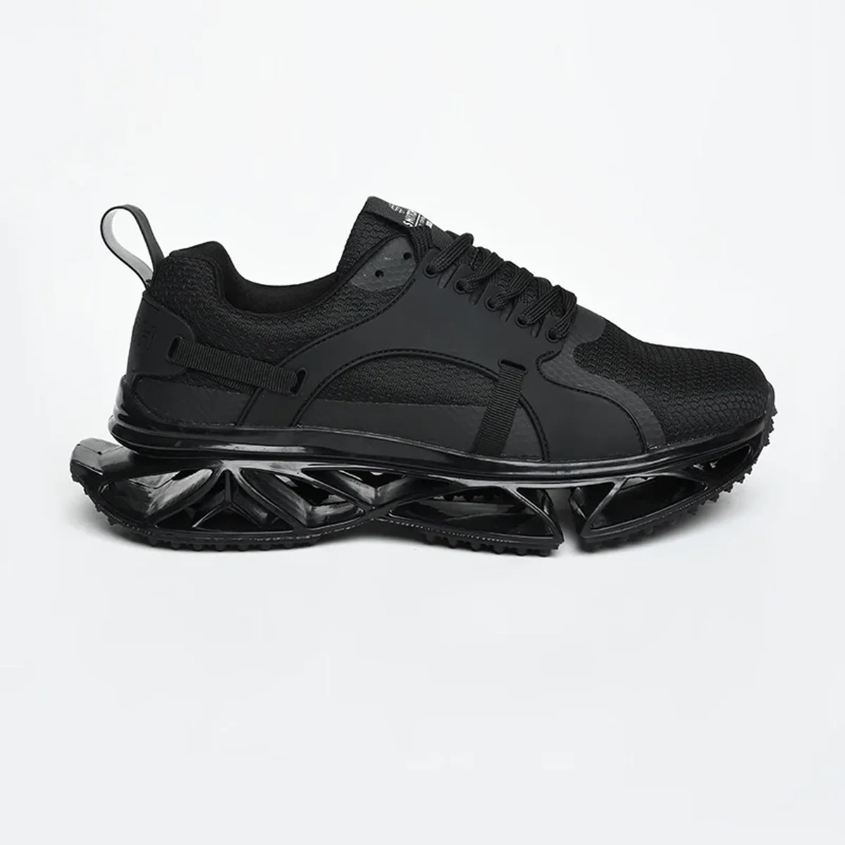 Black Solid Sneakers