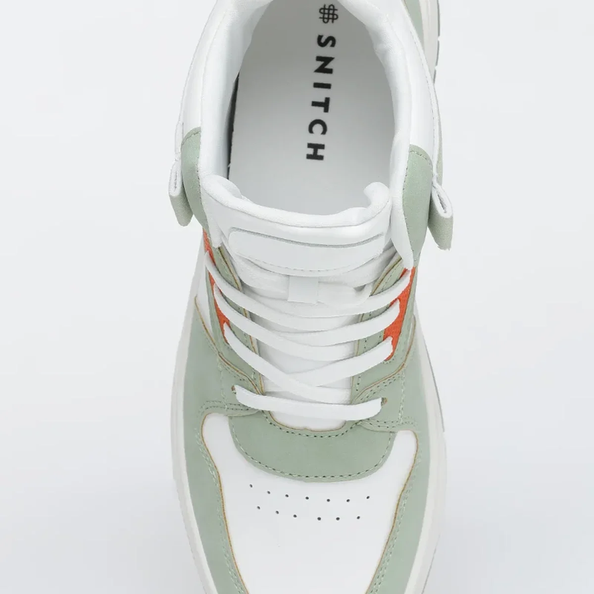 White & Green Colorblock Sneakers thumbnail 3