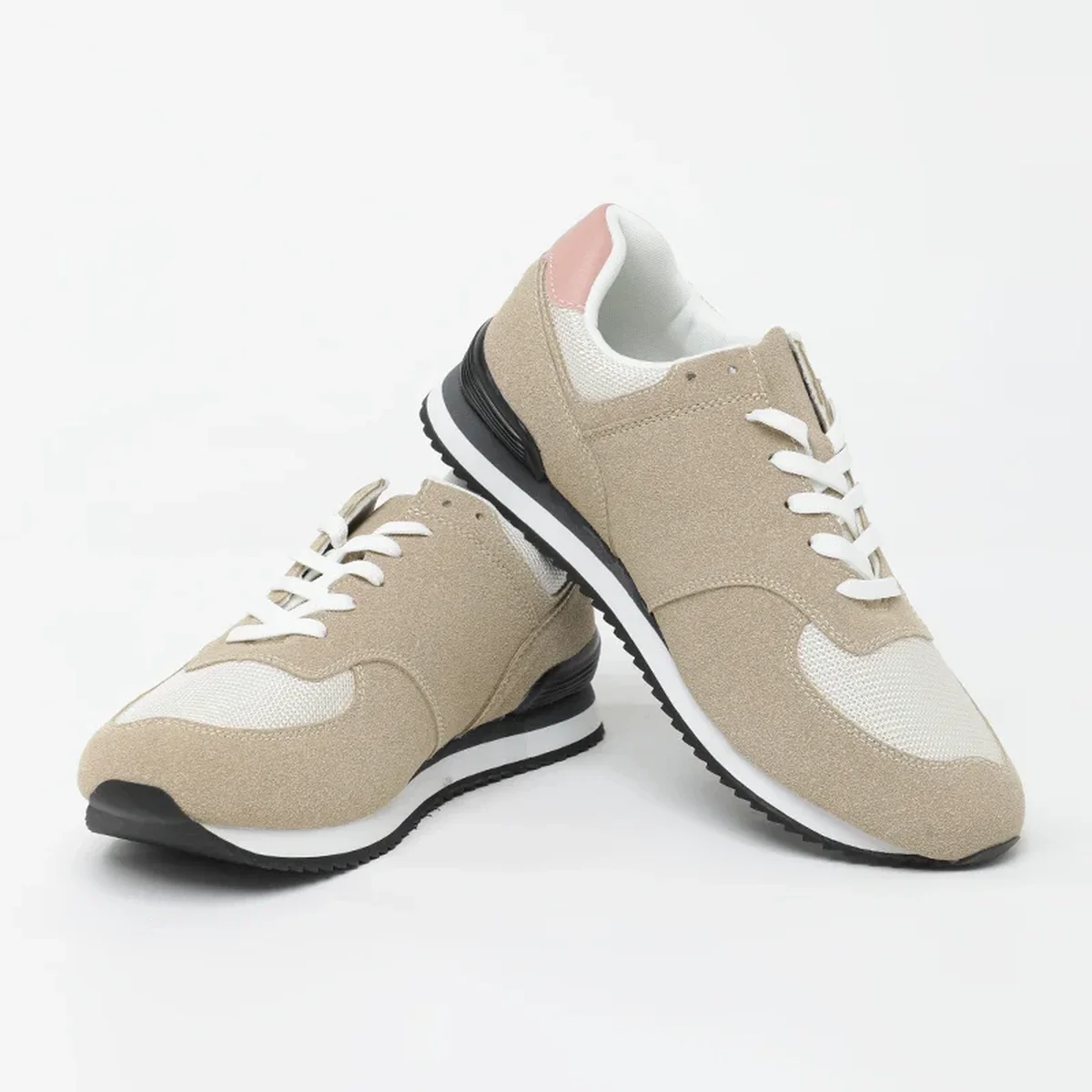 Beige Solid Sneakers thumbnail 2