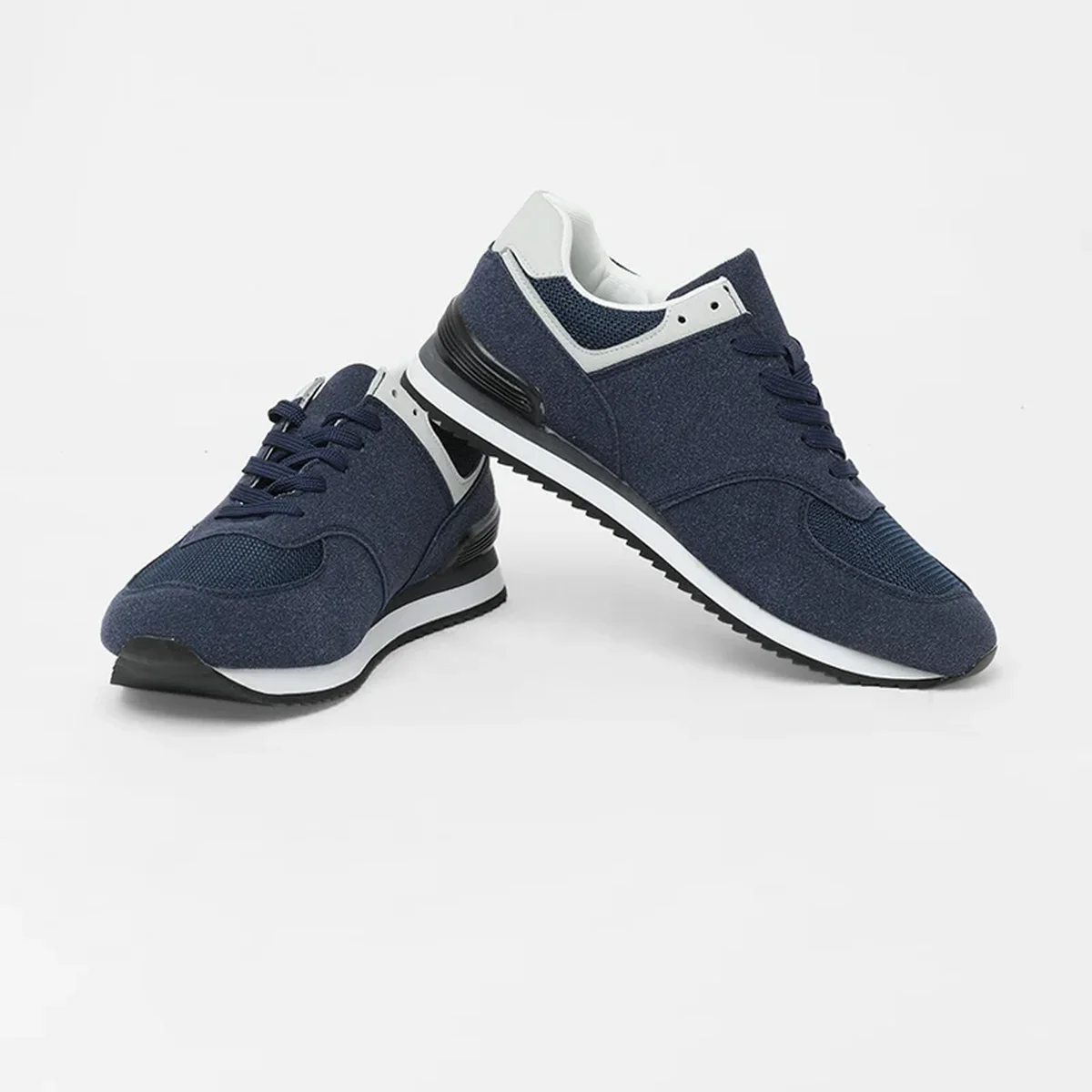 Navy Blue Solid Sneakers thumbnail 1