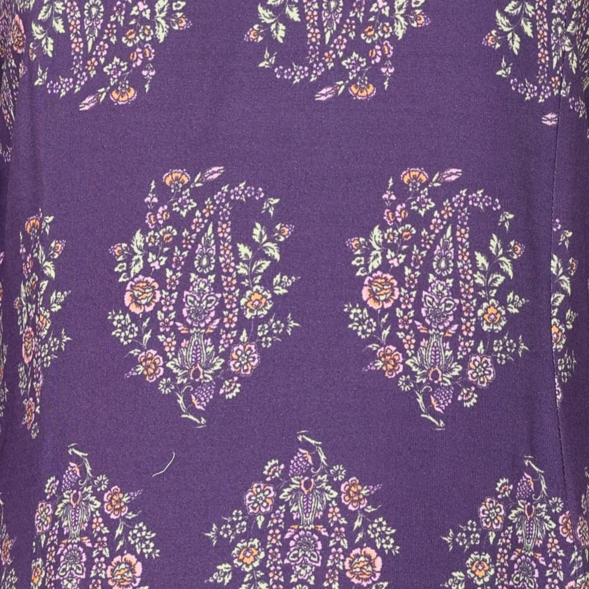 Purple Floral Printed Rayon A-line Kurta with Pants Co-ord Set thumbnail 2