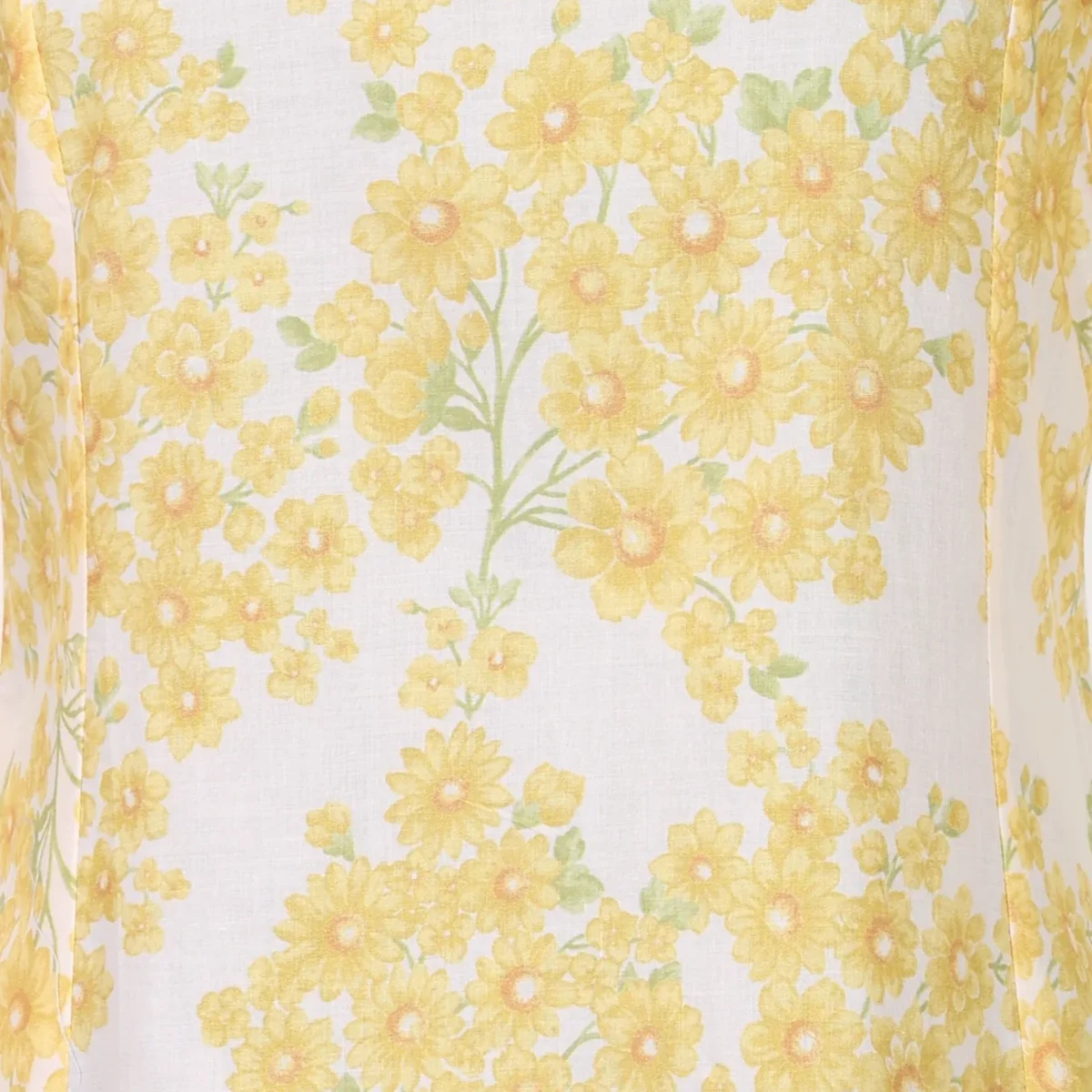 Off-White and Yellow Floral Printed Pure Cotton A-line Kurta with Pants Co-ord Set thumbnail 2
