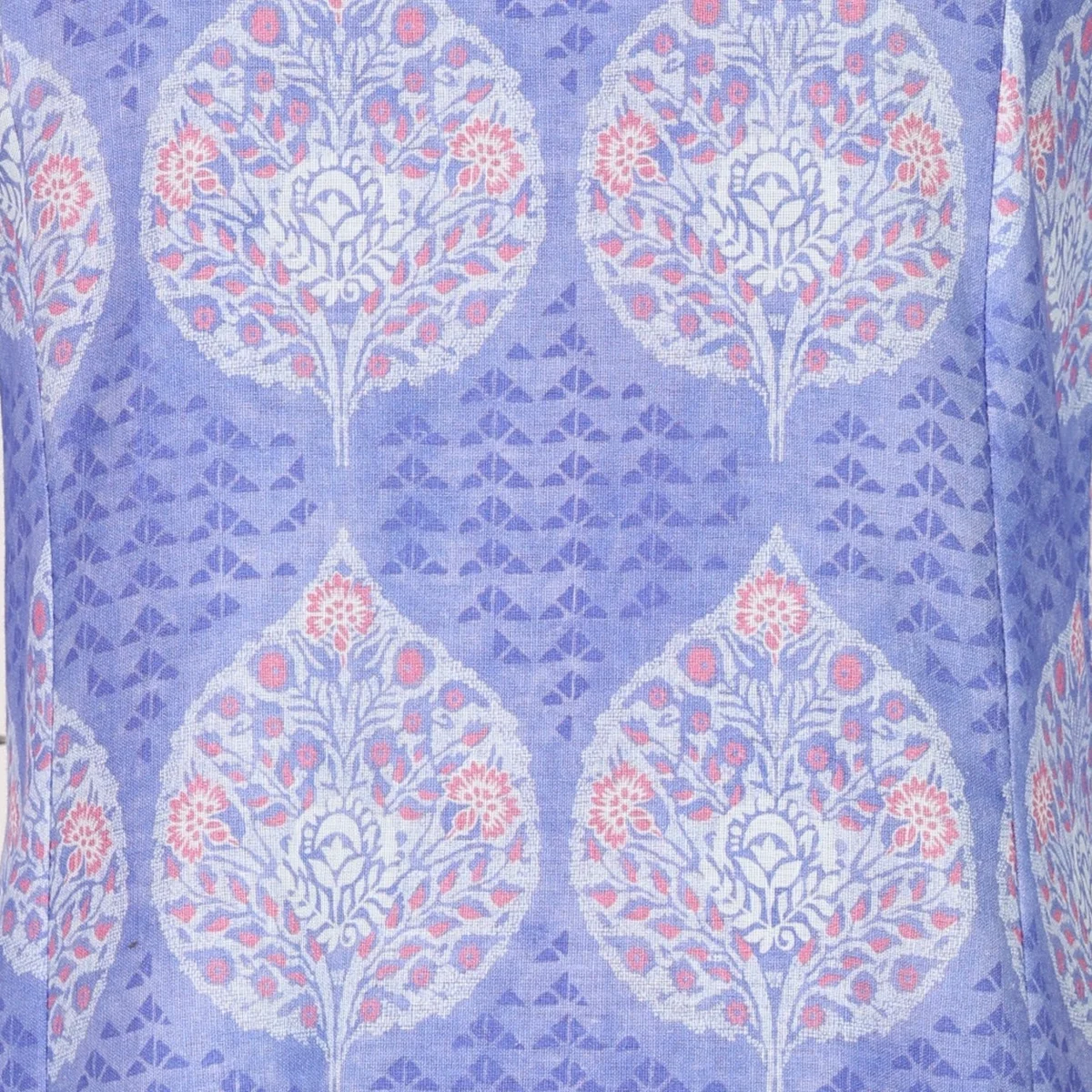 Lavender Floral Printed Cotton Blend A-line Kurta with Pants Co-ord Set thumbnail 2