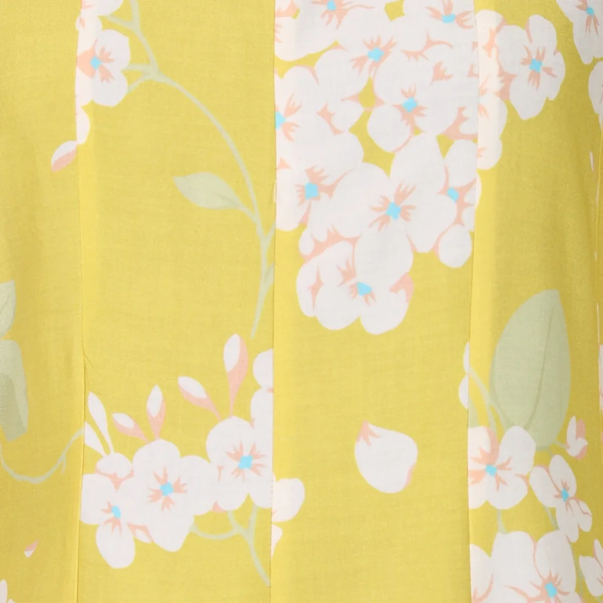 Yellow Floral Printed Flared Kurta with Pants Co-ord Set thumbnail 2