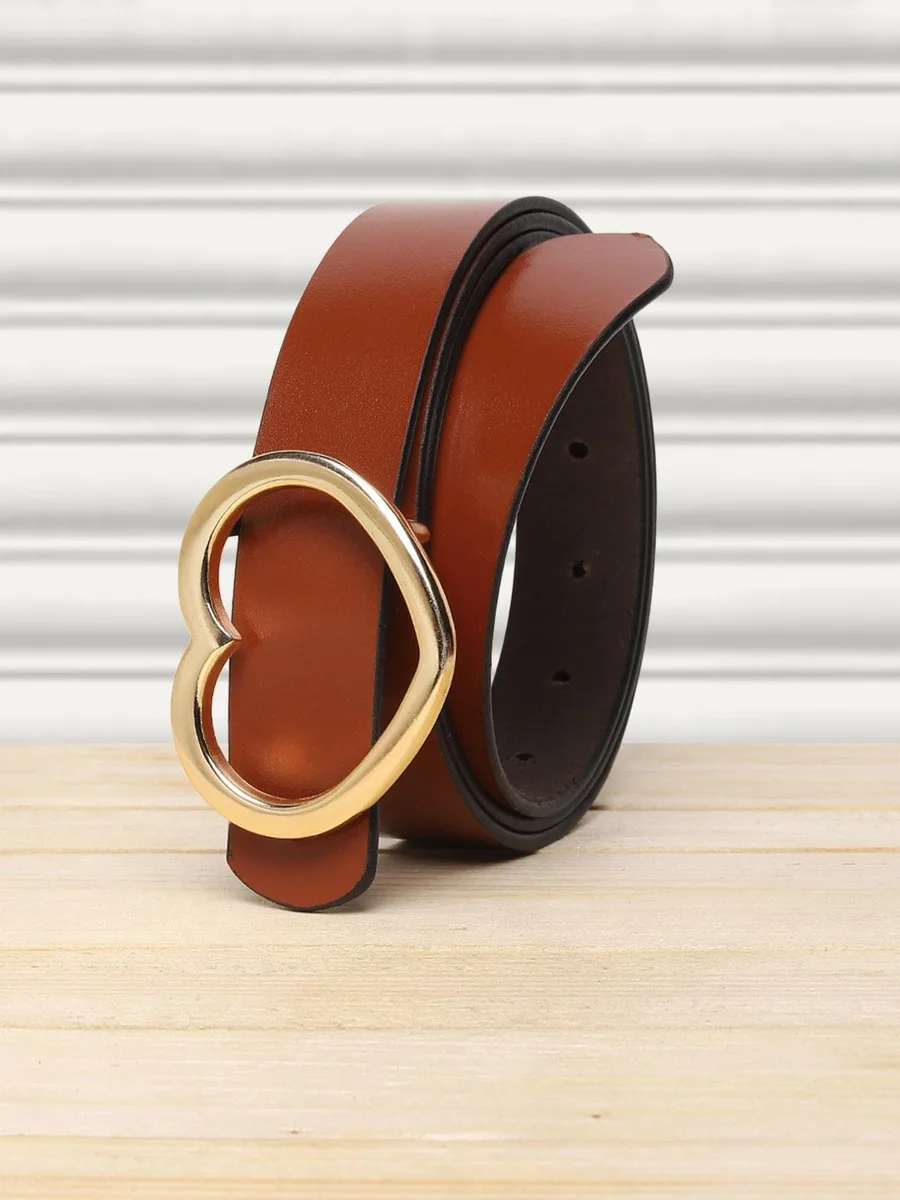 Women Tan Leather Belt