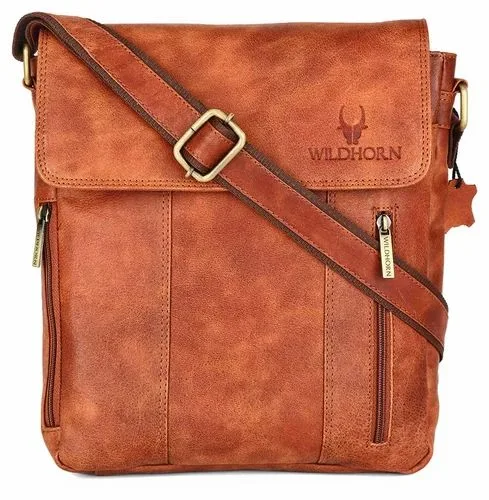 WILDHORN Leather Sling Bag with Adjustable Strap For Men