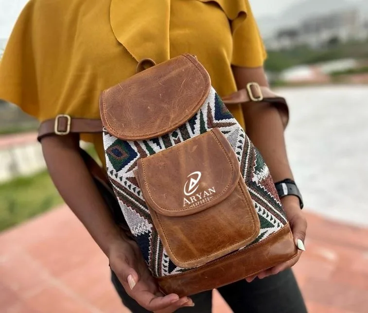 Women's Stylish Texture Leather Backpack