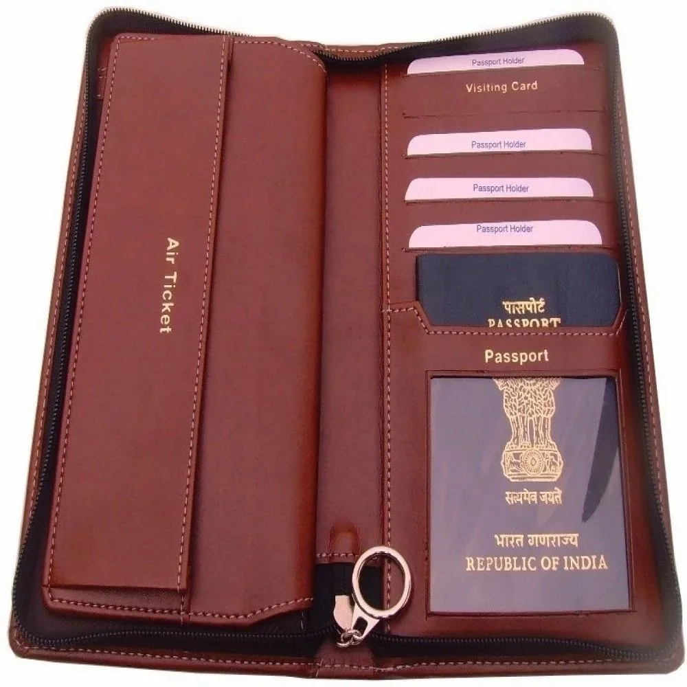 Passport & Travel Card Leather Folio
