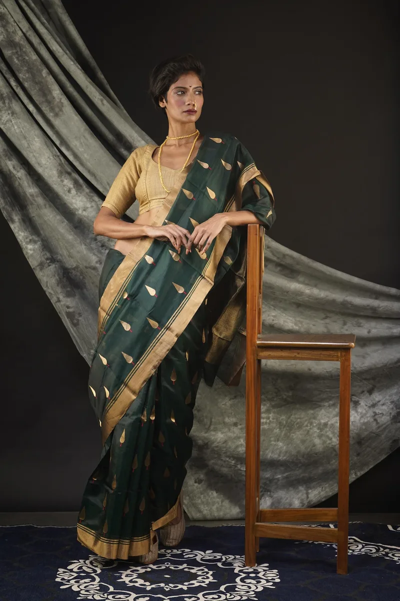 Embroidered Chanderi Silk Saree