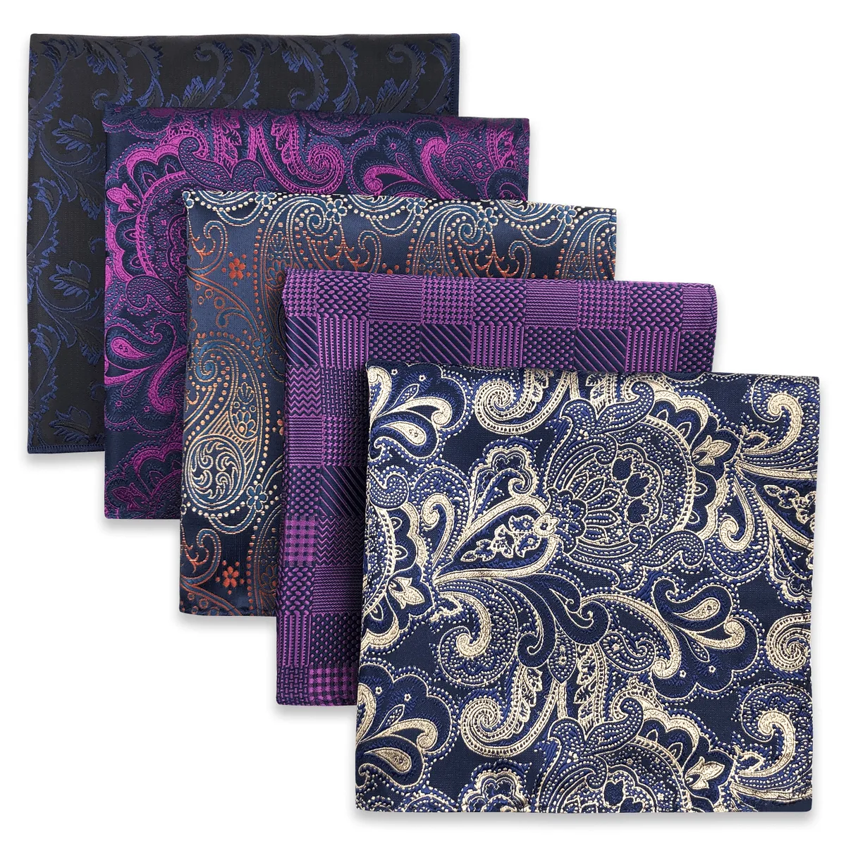 Printed Silk Pocket Square Set of 3