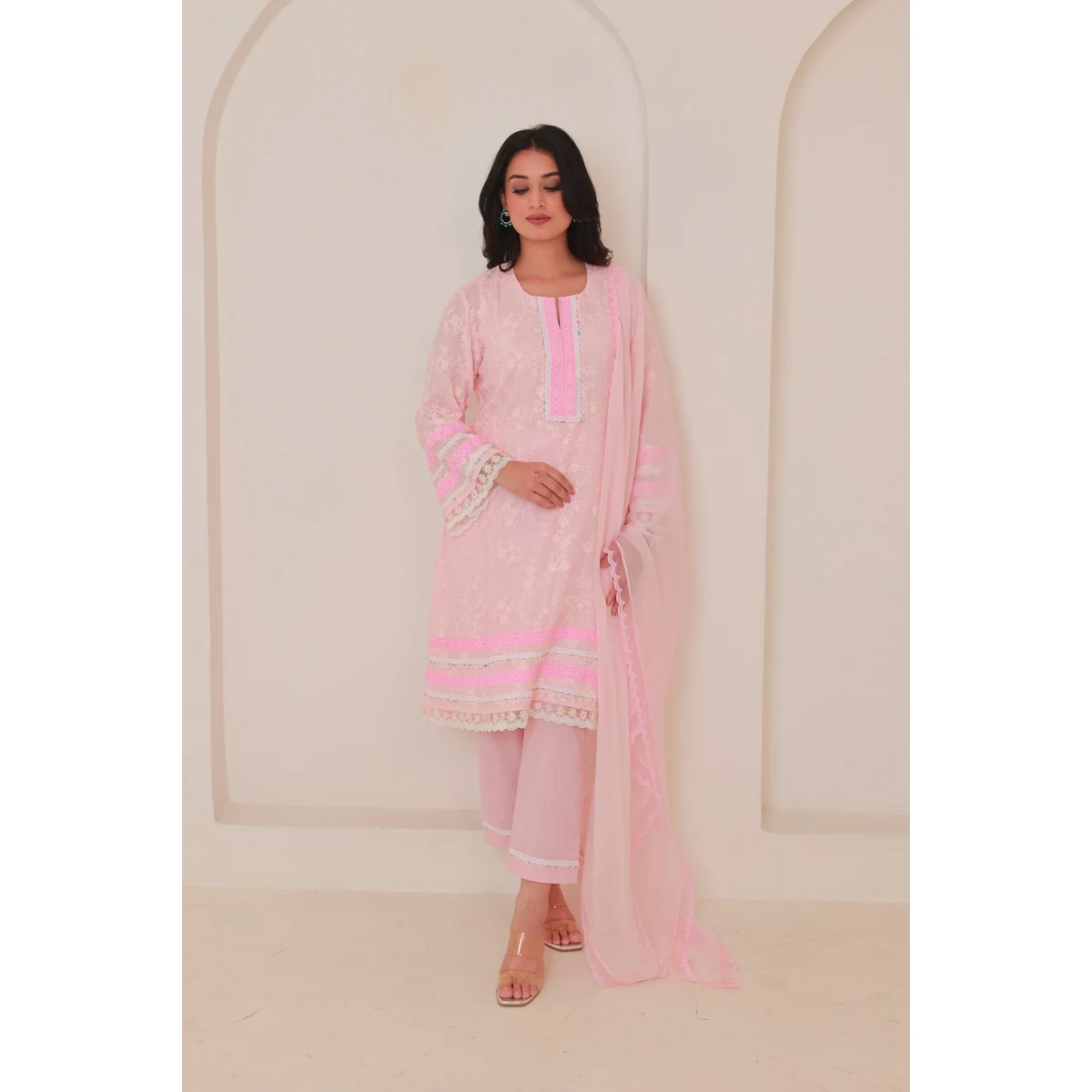 Blush Lucknowi Set