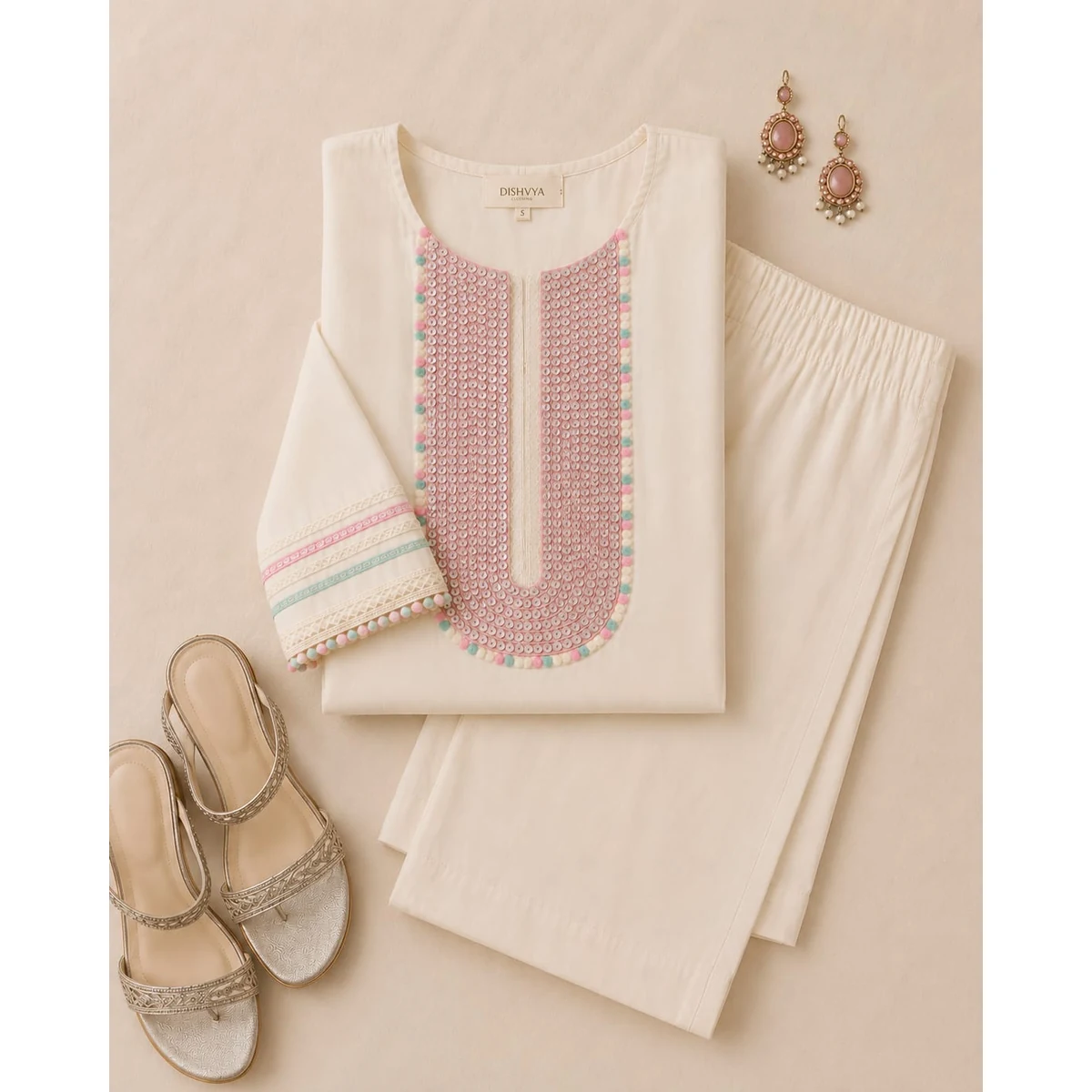Ivory Mirror Work Set