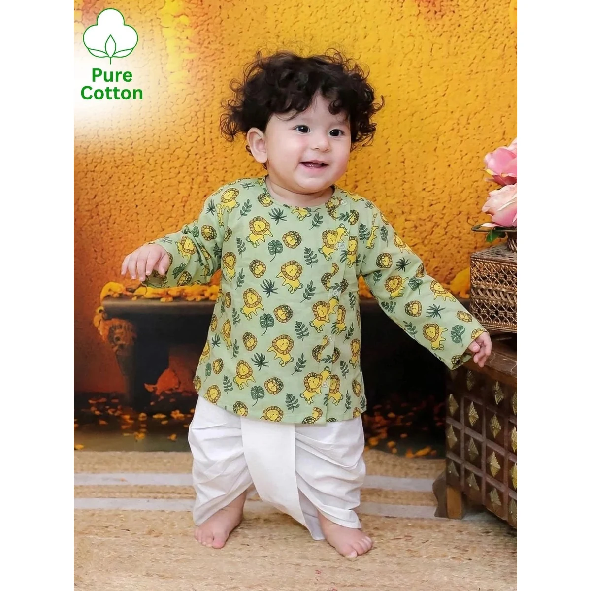 Premium Full Sleeve Pure Cotton Kurta Dhoti
